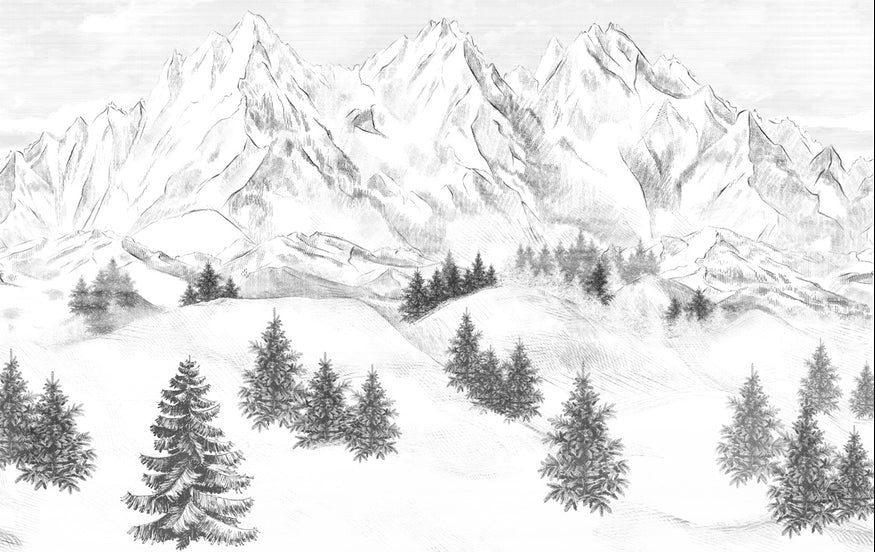 Papel pintado de la montaña de Chamonix