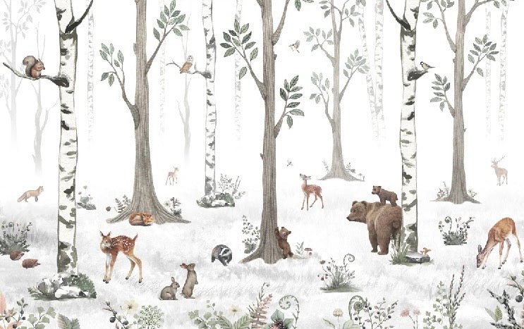 Papier peint animaux printemps forêt, XXL, tendance