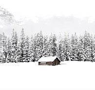 Papel pintado Chalet panorámico de montaña
