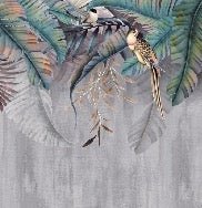 Papier peint wc Feuilles & Birds, XXL, tendance