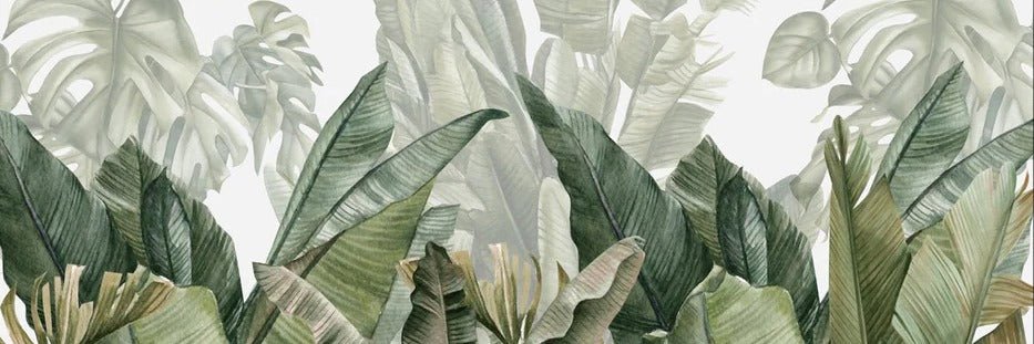 Papier peint panoramique bananier vert, XXL, tendance