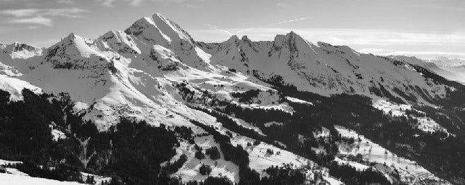 Papel pintado Aravis en blanco y negro