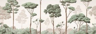 Papier peint brise légère pinède, XXL, tendance