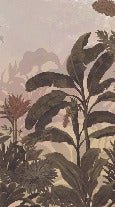 Papel pintado panorámico Jungla sepia retro