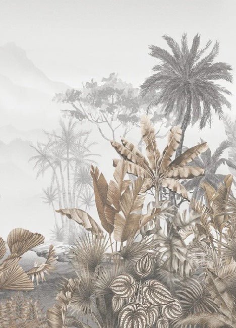 Papel pintado tropical sepia
