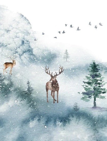 Papel pintado de baño Stag & Scandinavian