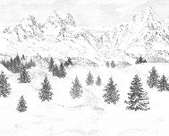 Papier peint Aiguilles d'Arves, XXL, tendance