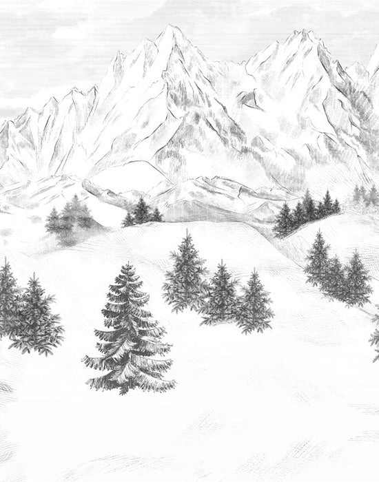 Papel pintado de la montaña de Chamonix