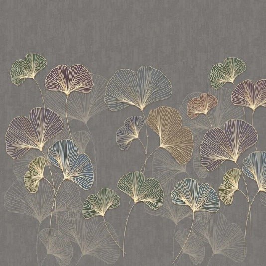 Papel pintado panorámico ginkgo asia de moda