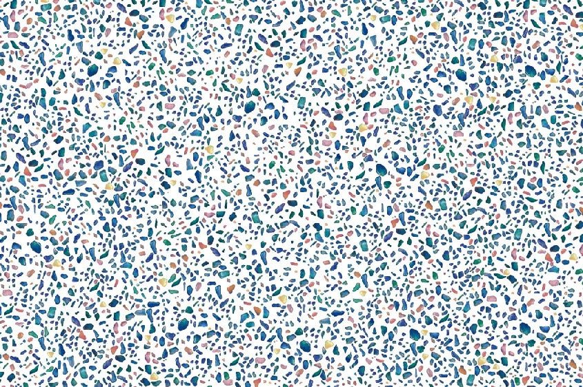 Papel pintado condensado efecto terrazo