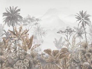 Papier peint tendance tropical sepia, XXL, tendance