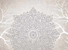 Papel pintado bohemio indio de tela sin tejer con mandala