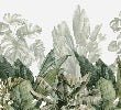 Papel pintado panorámico Plátano verde