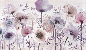 Papel pintado Fleur Parme