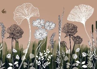 Papier peint panoramique floral addict