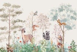 Papel pintado Dormitorio infantil magic nature beige