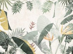 Papier peint sur mesure végétal vert jaune, XXL, tendance