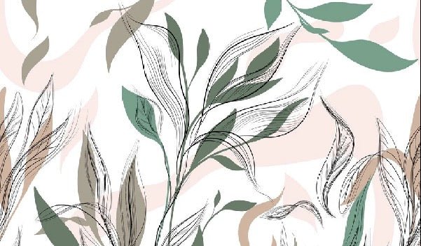 Papier peint panoramique fleur graphique, XXL, tendance