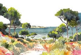 Papel pintado panorámico de verano