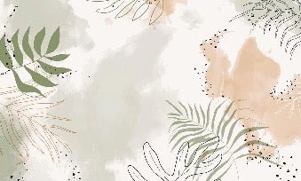 Papier peint panoramique aquarelle végétale, XXL, tendance