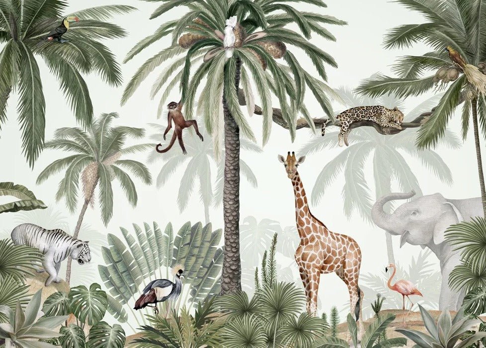 Papel pintado infantil Jungla pacífica