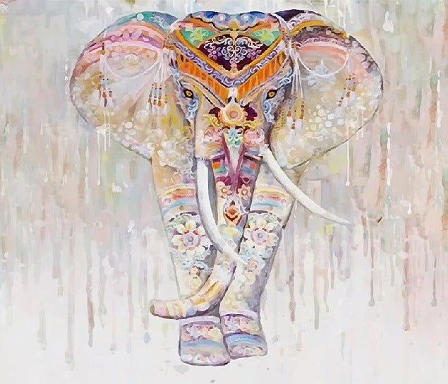 Papel pintado de Elefante indio boho