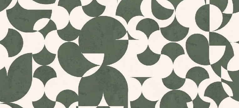 Papier peint restaurant rétro forme graphique