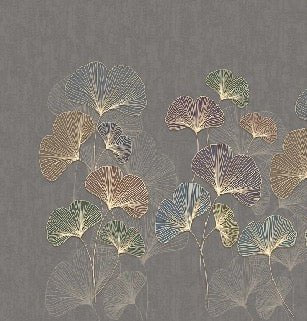 Papel pintado panorámico ginkgo asia de moda