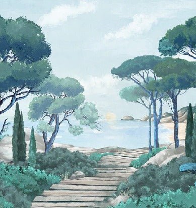 Papier peint balade dans les calanques, XXL, tendance