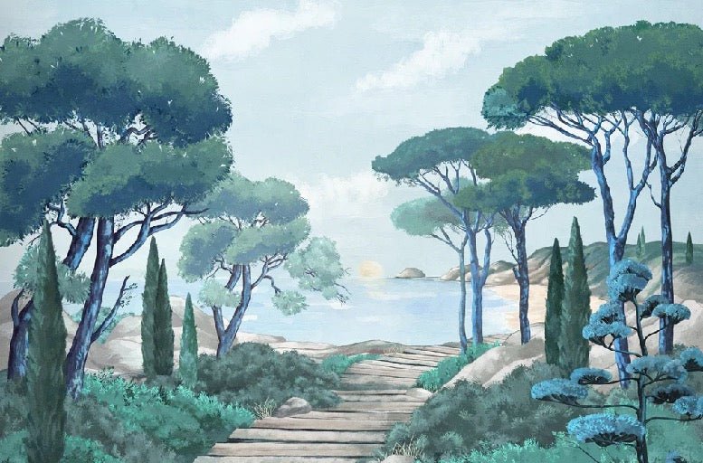 Papier peint balade dans les calanques, XXL, tendance