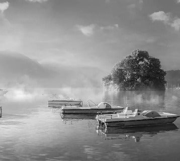 Papier peint un matin frais au lac d'Annecy