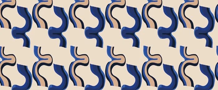 Papel pintado retro azul
