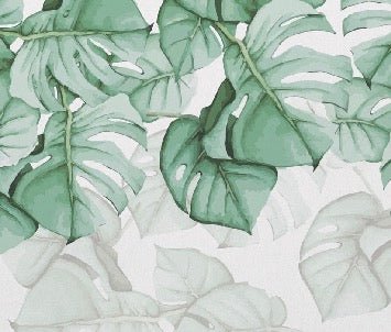 Papier peint salle de bain Large Leaf & Scandinave, XXL, tendance