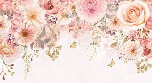 Papier peint Mademoiselle floral, XXL, tendance