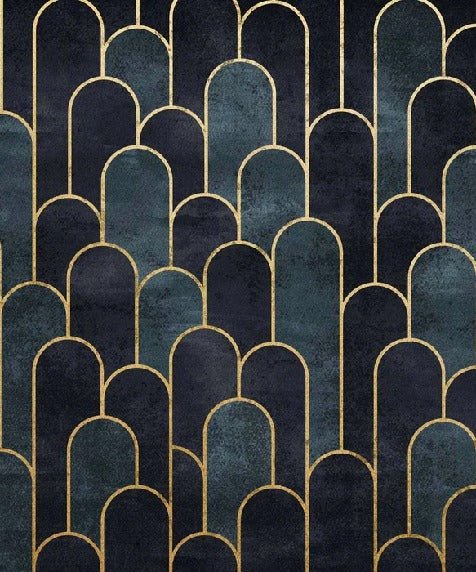 Papel pintado azul oscuro chic