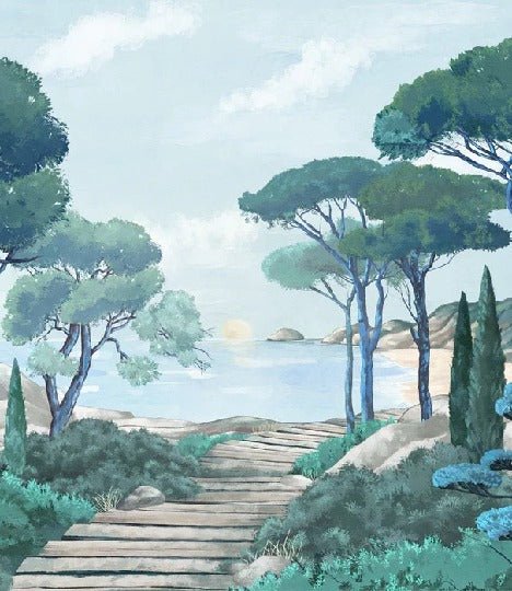 Papier peint balade dans les calanques, XXL, tendance