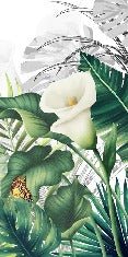 Papel pintado para cuarto de baño Naturaleza de lirios blancos