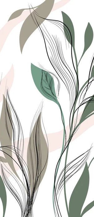 Papel pintado panorámico de flores gráficas