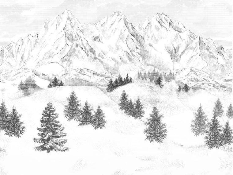 Papel pintado de la montaña de Chamonix