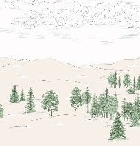 Papel pintado Cimes green sketch