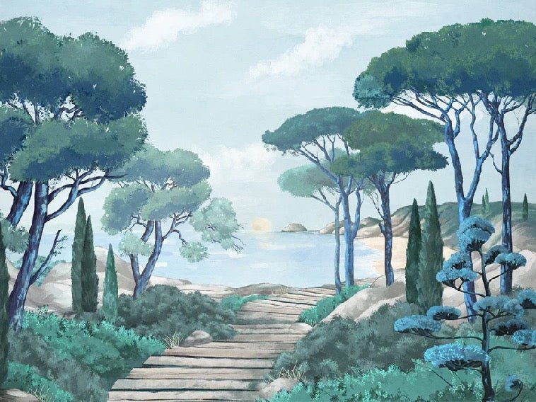 Papier peint balade dans les calanques, XXL, tendance