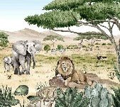 Papier peint enfant savane secrète, XXL, tendance