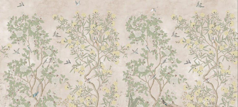 Papier peint panoramique chinoiserie garden