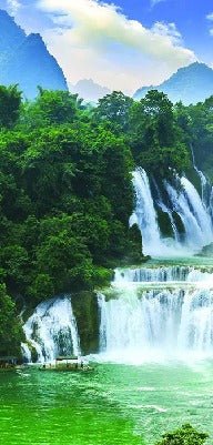 Fondo de cascadas panorámicas