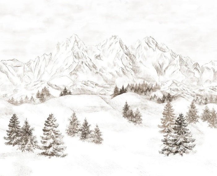 Papier peint montagne massif des Alpes, XXL, tendance