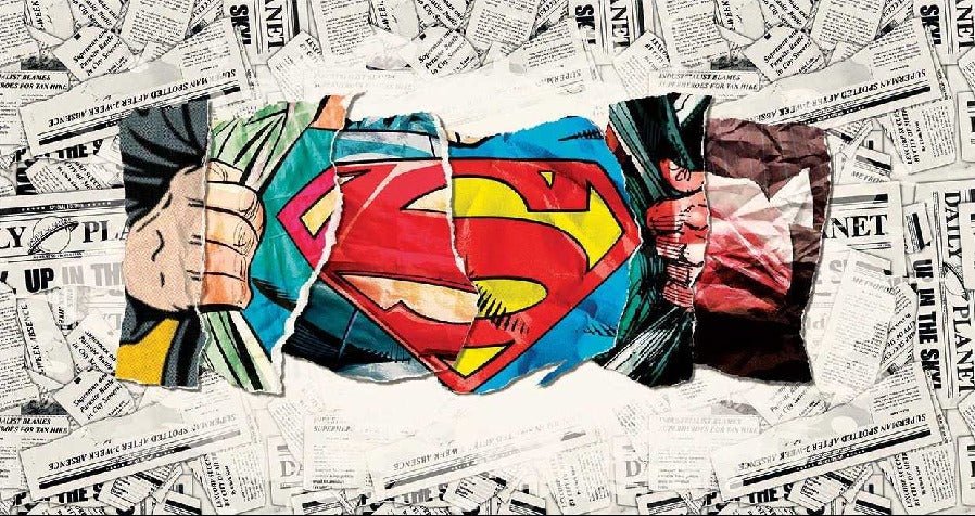 Papel pintado panoramica heroe superman comic ecu S periodico