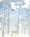 Papel pintado Naturaleza bosque azul y frescor del amanecer