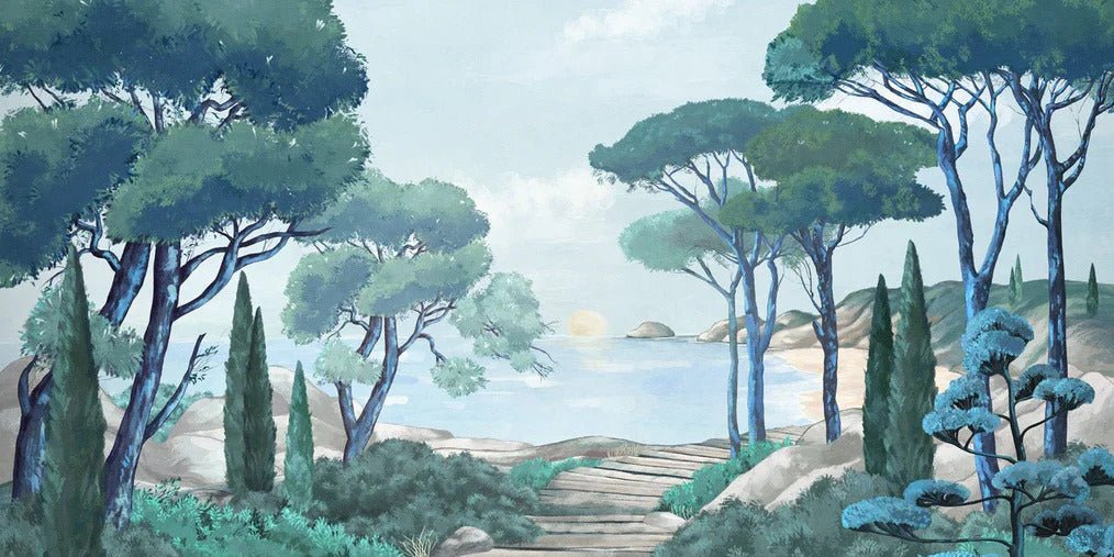 Papier peint balade dans les calanques