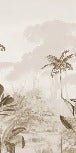 Papel pintado panoramico jungle eden sepia