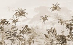 Papel pintado panoramico jungle eden sepia